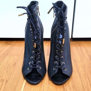 Steve Madden Open Toe Lace Up Bootie